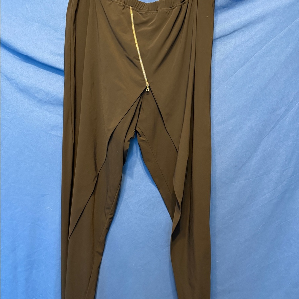Crea Concept Pants With Adjustable Zipper Accent. Stretchy And Comfy. Up To 2X